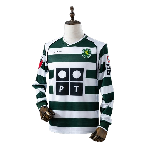 Sporting 2002/2003 Principal Retro Manga Comprida